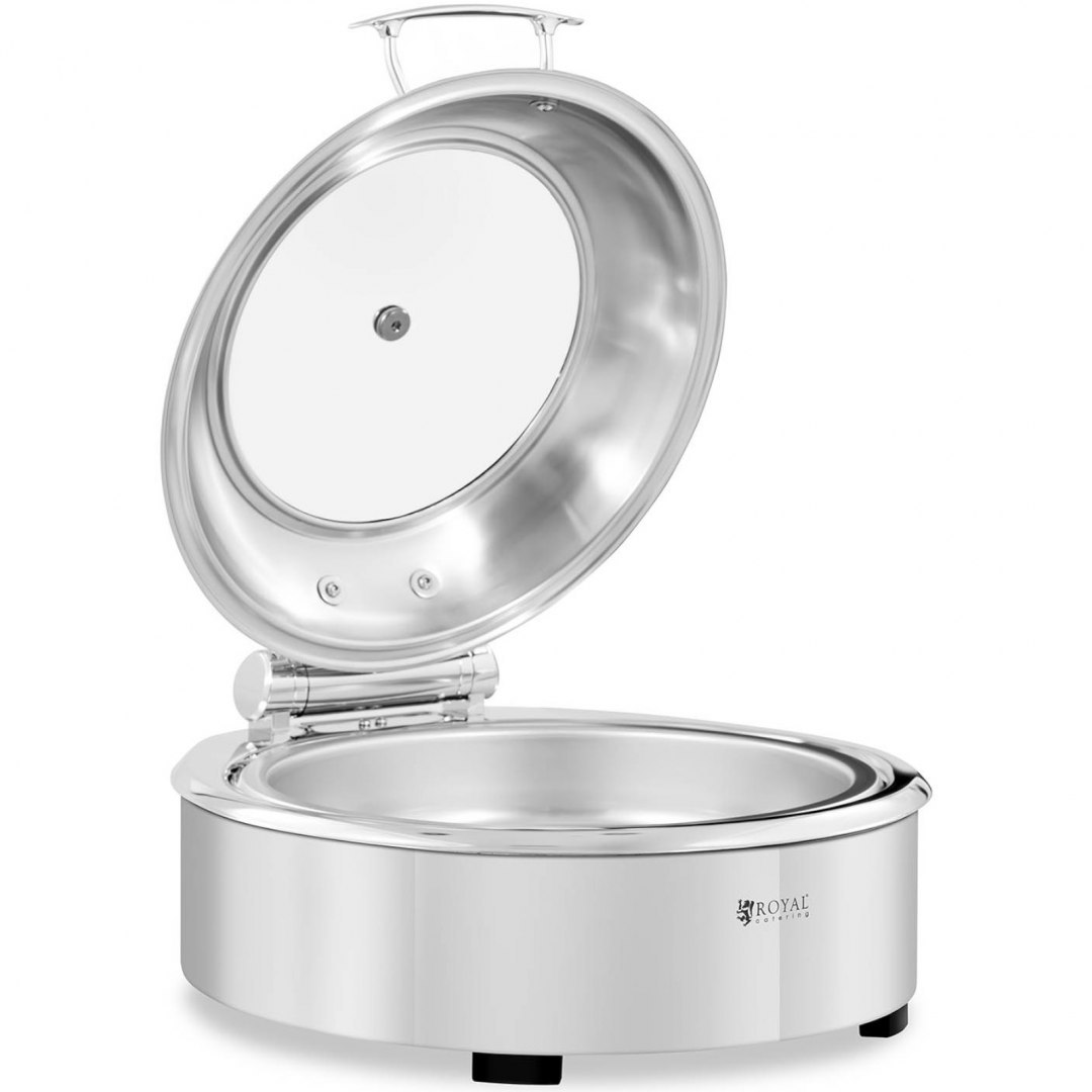 Podgrzewacz do potraw okrągły wodny z okienkiem śr. 39 cm 5.5 l Royal Catering Podgrzewacz do potraw okrągły wodny z okienkiem śr. 39 cm 5.5 l Royal Catering