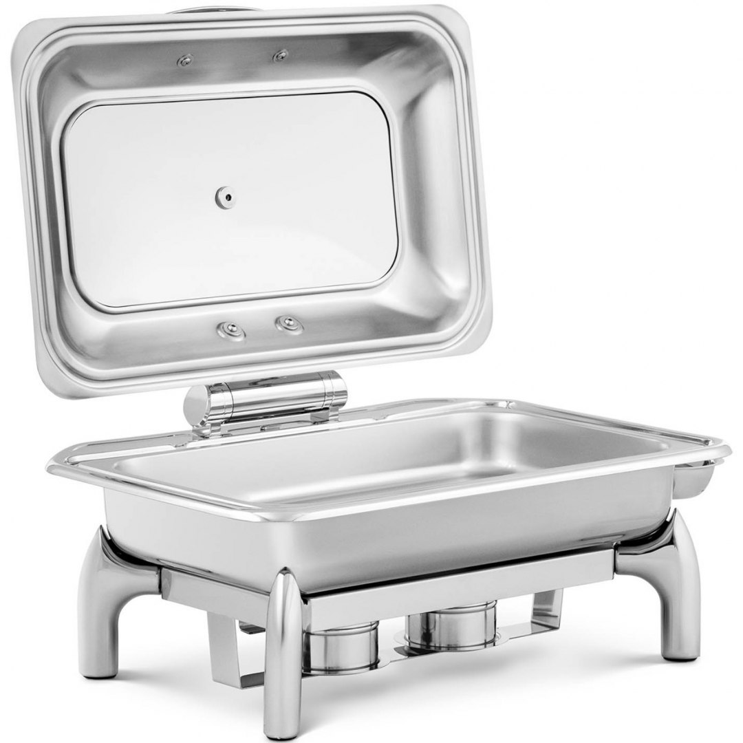 Podgrzewacz do potraw stołowy na pastę z pokrywą z okienkiem GN 1/1 8.5 l Royal Catering Podgrzewacz do potraw stołowy na pastę z pokrywą z okienkiem GN 1/1 8.5 l Royal Catering
