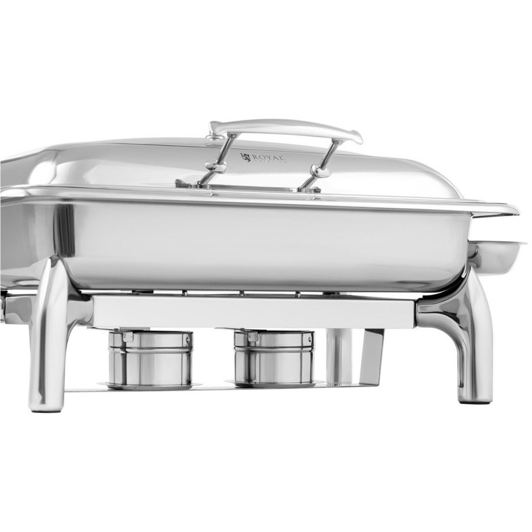 Podgrzewacz do potraw stołowy na pastę z pokrywą z okienkiem GN 1/1 8.5 l Royal Catering Podgrzewacz do potraw stołowy na pastę z pokrywą z okienkiem GN 1/1 8.5 l Royal Catering