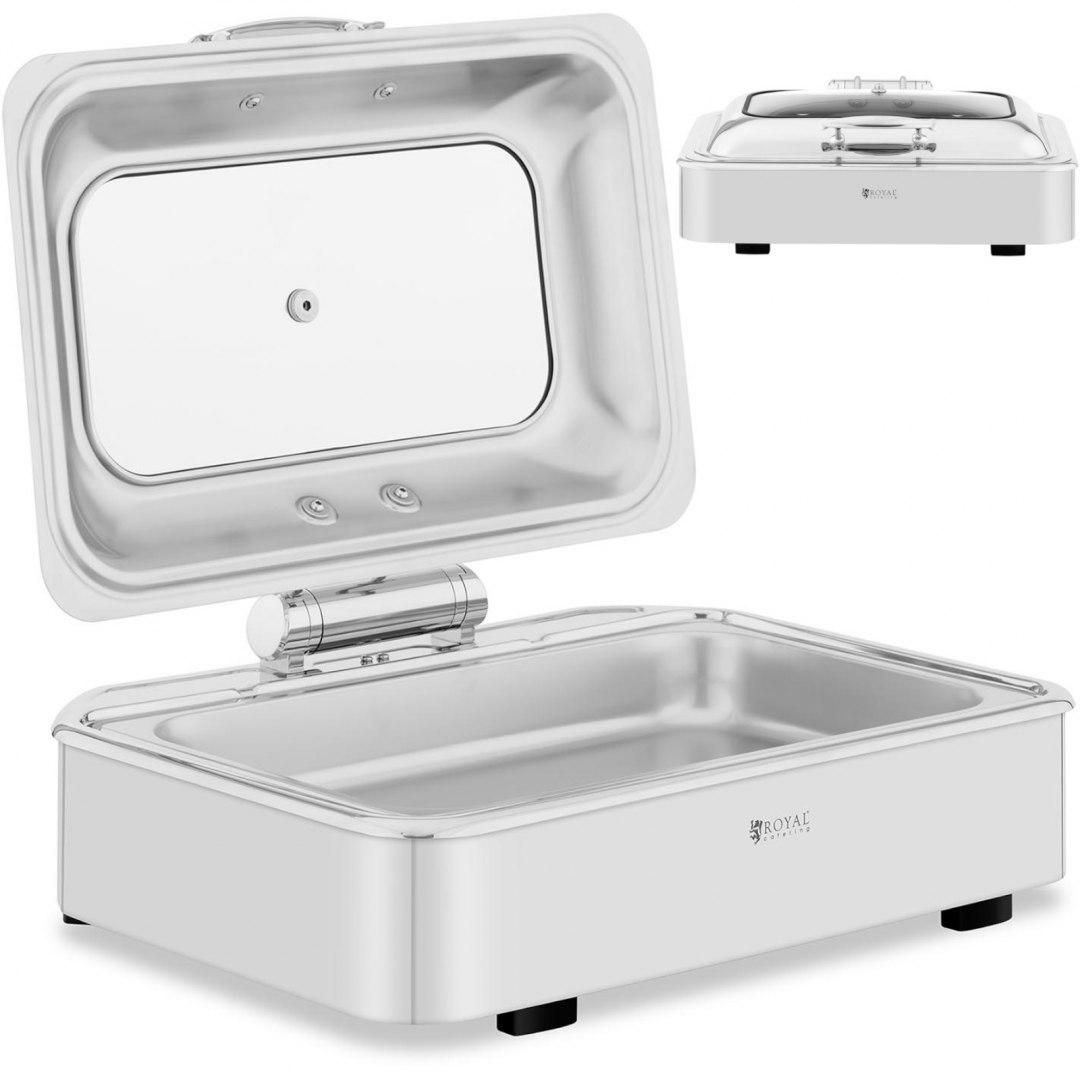 Podgrzewacz do potraw stołowy wodny z okienkiem GN 1/1 8.5 l Royal Catering Podgrzewacz do potraw stołowy wodny z okienkiem GN 1/1 8.5 l Royal Catering