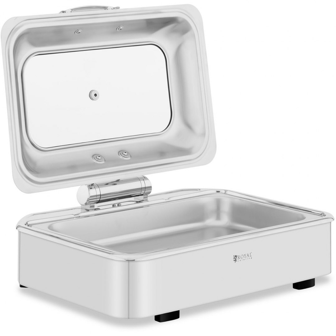 Podgrzewacz do potraw stołowy wodny z okienkiem GN 1/1 8.5 l Royal Catering Podgrzewacz do potraw stołowy wodny z okienkiem GN 1/1 8.5 l Royal Catering