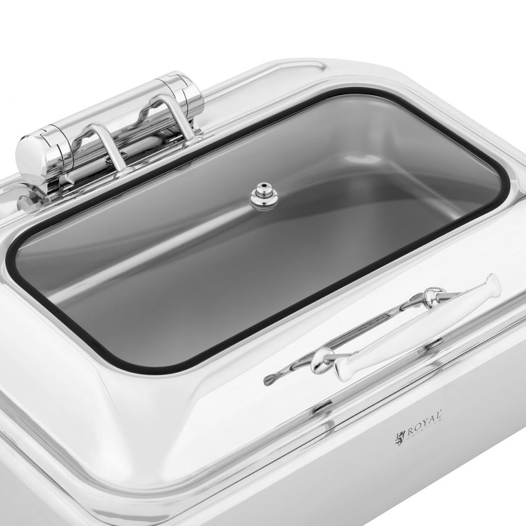 Podgrzewacz do potraw stołowy wodny z okienkiem GN 1/1 8.5 l Royal Catering Podgrzewacz do potraw stołowy wodny z okienkiem GN 1/1 8.5 l Royal Catering