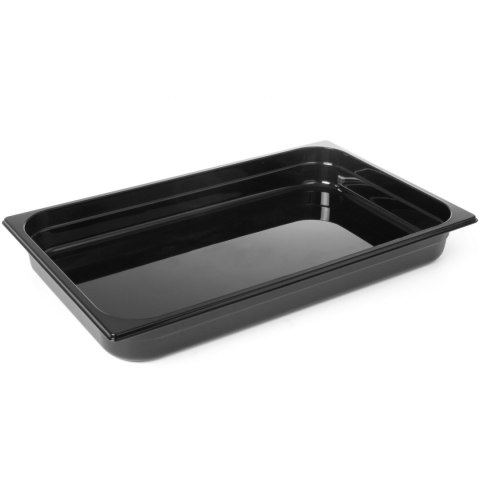 Pojemnik gastronomiczny GN 1/1 z czarnego poliwęglanu 530x325x150mm 21L Hendi 862216 Hendi