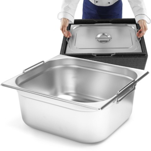 Pojemnik gastronomiczny GN 2/3 z chowanymi uchwytami 354x325x200mm 17L Hendi 817254 Hendi Pojemnik gastronomiczny GN 2/3 z chowanymi uchwytami 354x325x200mm 17L Hendi 817254 Hendi
