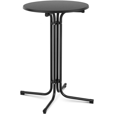Stół stolik barowy okrągły wysoki składany śr. 70 cm wys. 110 cm czarny Royal Catering Stół stolik barowy okrągły wysoki składany śr. 70 cm wys. 110 cm czarny Royal Catering