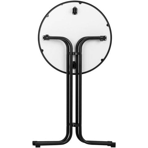 Stół stolik barowy okrągły wysoki składany śr. 70 cm wys. 110 cm czarny Royal Catering Stół stolik barowy okrągły wysoki składany śr. 70 cm wys. 110 cm czarny Royal Catering