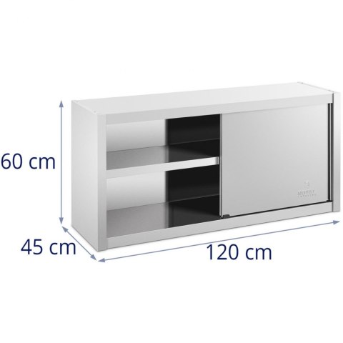 Szafa ścienna gastronomiczna z drzwiami przesuwanymi STAL 120 x 45 x 60 cm Royal Catering Szafa ścienna gastronomiczna z drzwiami przesuwanymi STAL 120 x 45 x 60 cm Royal Catering