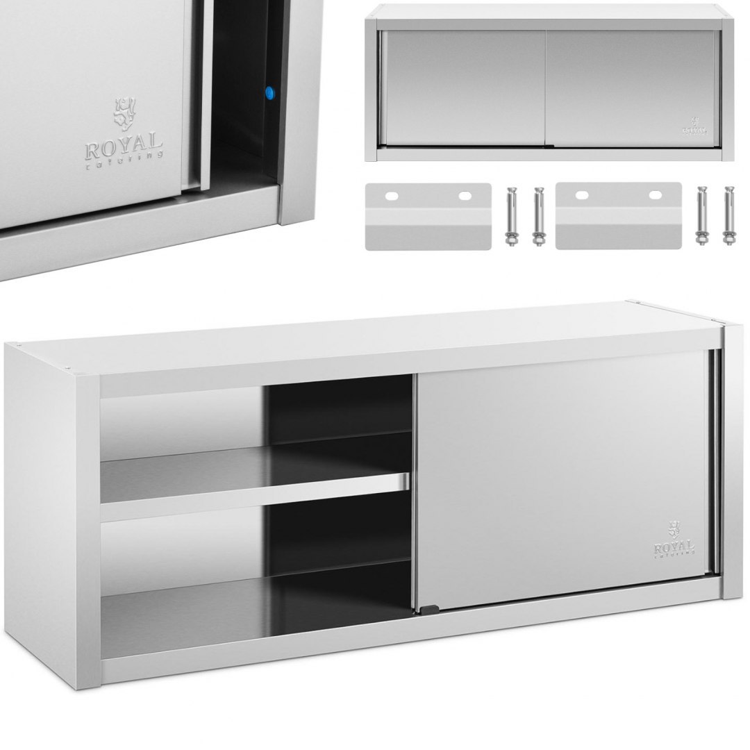 Szafa ścienna gastronomiczna z drzwiami przesuwanymi STAL 150 x 45 x 60 cm Royal Catering Szafa ścienna gastronomiczna z drzwiami przesuwanymi STAL 150 x 45 x 60 cm Royal Catering