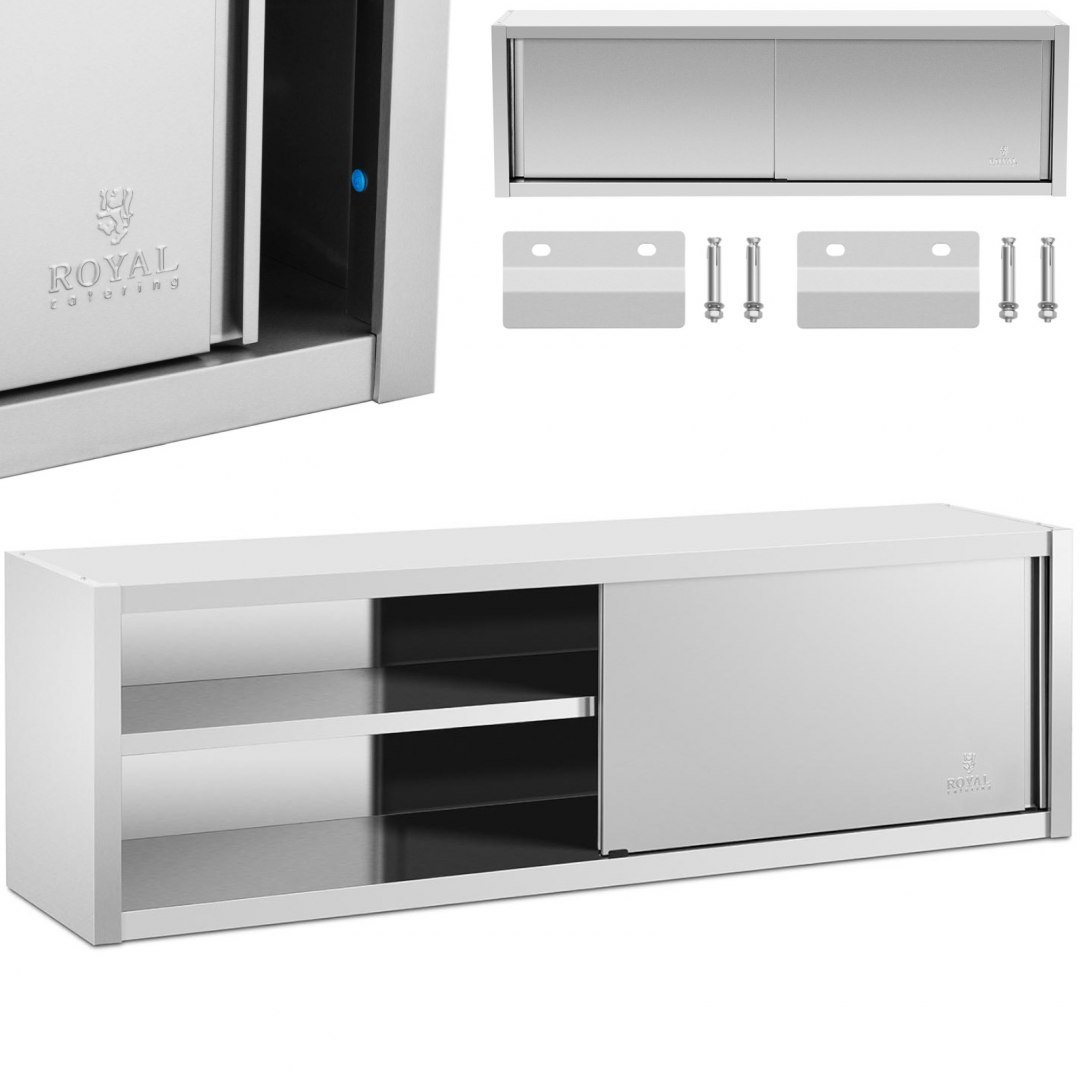 Szafa ścienna gastronomiczna z drzwiami przesuwanymi STAL 200 x 45 x 60 cm Royal Catering Szafa ścienna gastronomiczna z drzwiami przesuwanymi STAL 200 x 45 x 60 cm Royal Catering