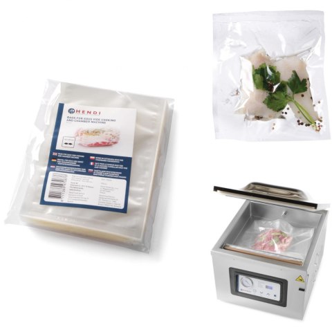 Worki do gotowania Sous vide i do pakowarek prózniowych komorowych 300x400mm 100szt. Hendi Worki do gotowania Sous vide i do pakowarek prózniowych komorowych 300x400mm 100szt. Hendi