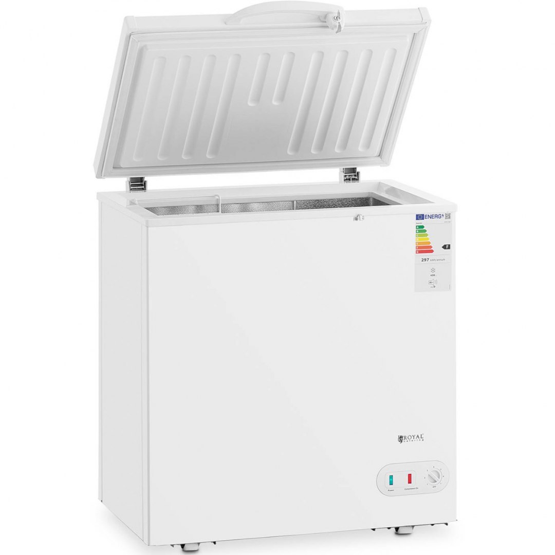 Zamrażarka skrzyniowa zamykana na klucz 1 kosz 148 l -25 do -18 C 51 W Royal Catering Zamrażarka skrzyniowa zamykana na klucz 1 kosz 148 l -25 do -18 C 51 W Royal Catering