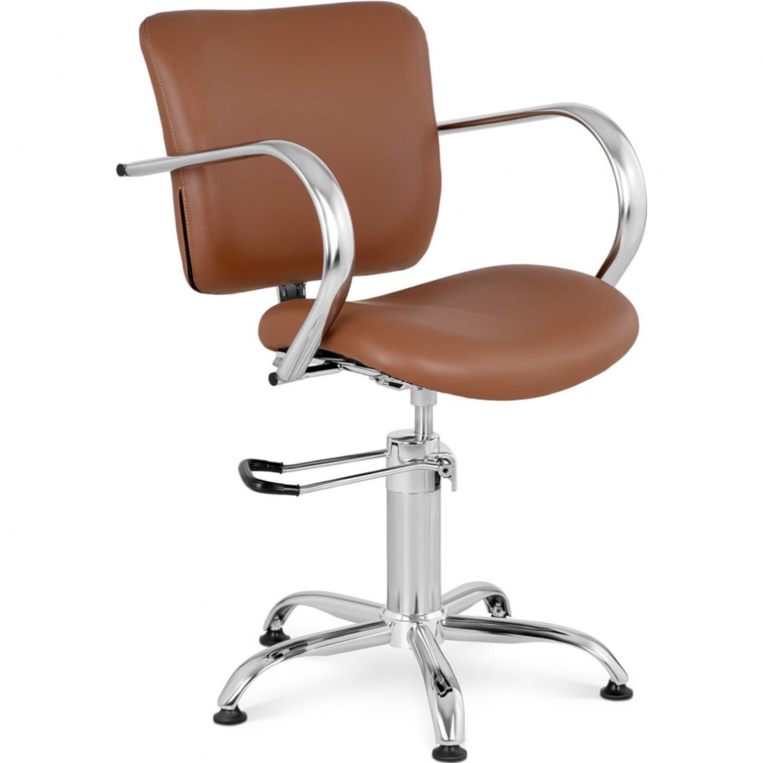 Fotel krzesło fryzjerskie barberskie kosmetyczne London Brown brązowe Physa Fotel krzesło fryzjerskie barberskie kosmetyczne London Brown brązowe Physa