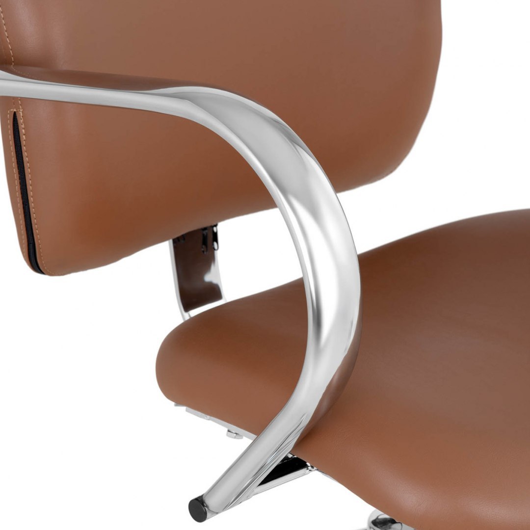 Fotel krzesło fryzjerskie barberskie kosmetyczne London Brown brązowe Physa Fotel krzesło fryzjerskie barberskie kosmetyczne London Brown brązowe Physa