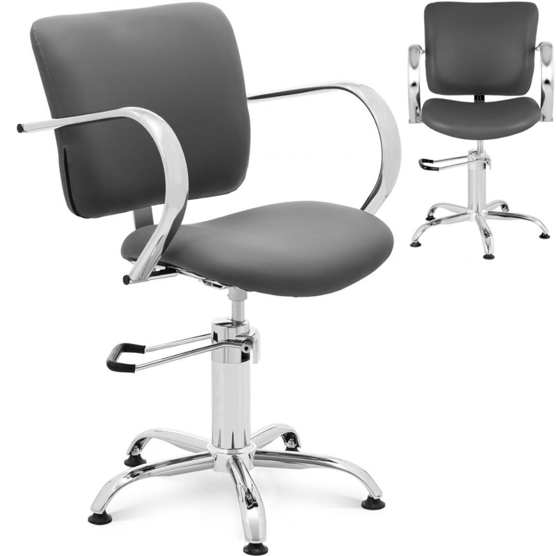 Fotel krzesło fryzjerskie barberskie kosmetyczne London Gray Szare Physa Fotel krzesło fryzjerskie barberskie kosmetyczne London Gray Szare Physa
