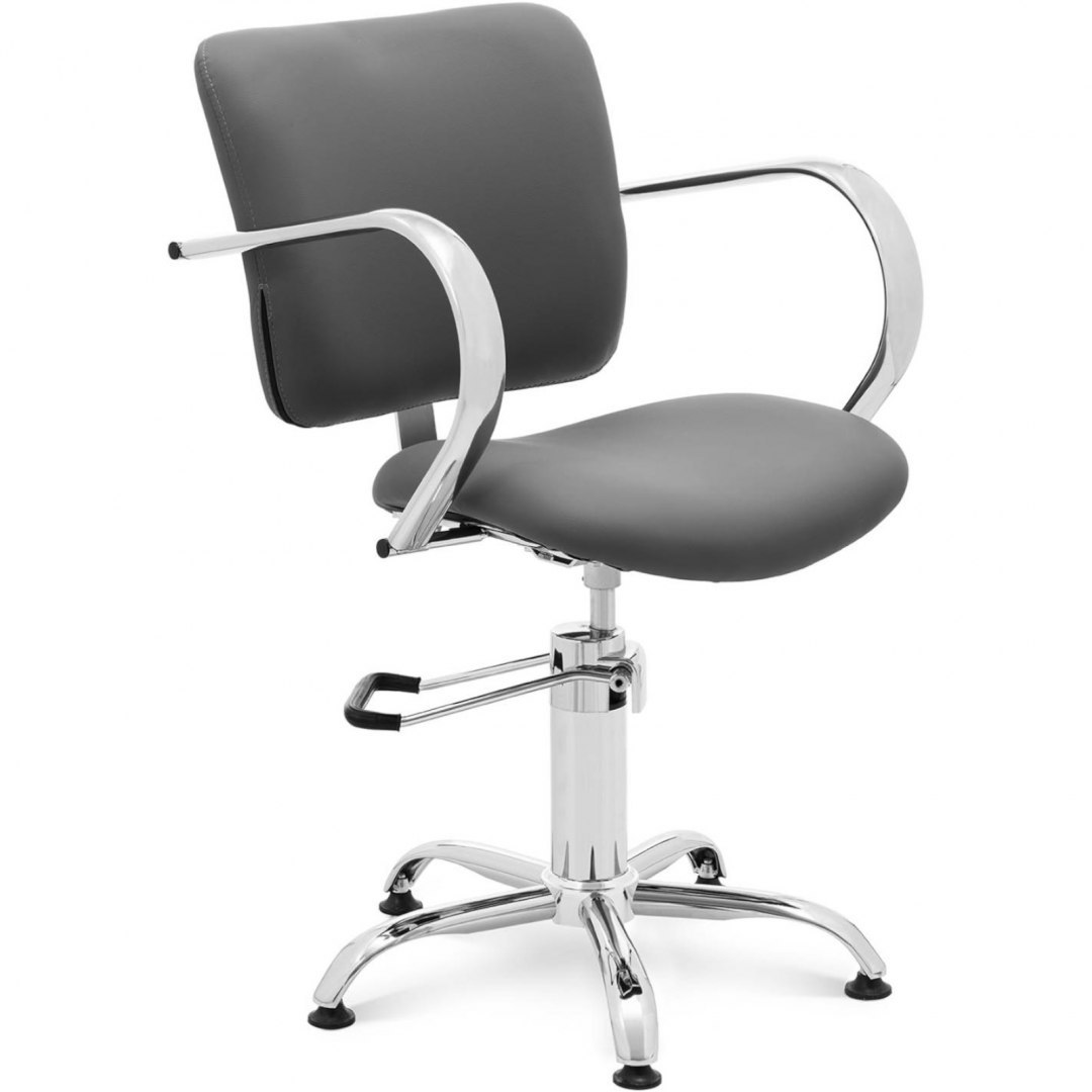 Fotel krzesło fryzjerskie barberskie kosmetyczne London Gray Szare Physa Fotel krzesło fryzjerskie barberskie kosmetyczne London Gray Szare Physa