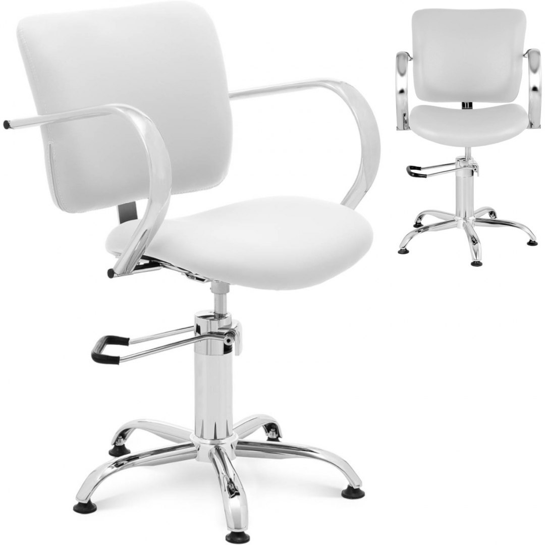 Fotel krzesło fryzjerskie barberskie kosmetyczne London White białe Physa Fotel krzesło fryzjerskie barberskie kosmetyczne London White białe Physa