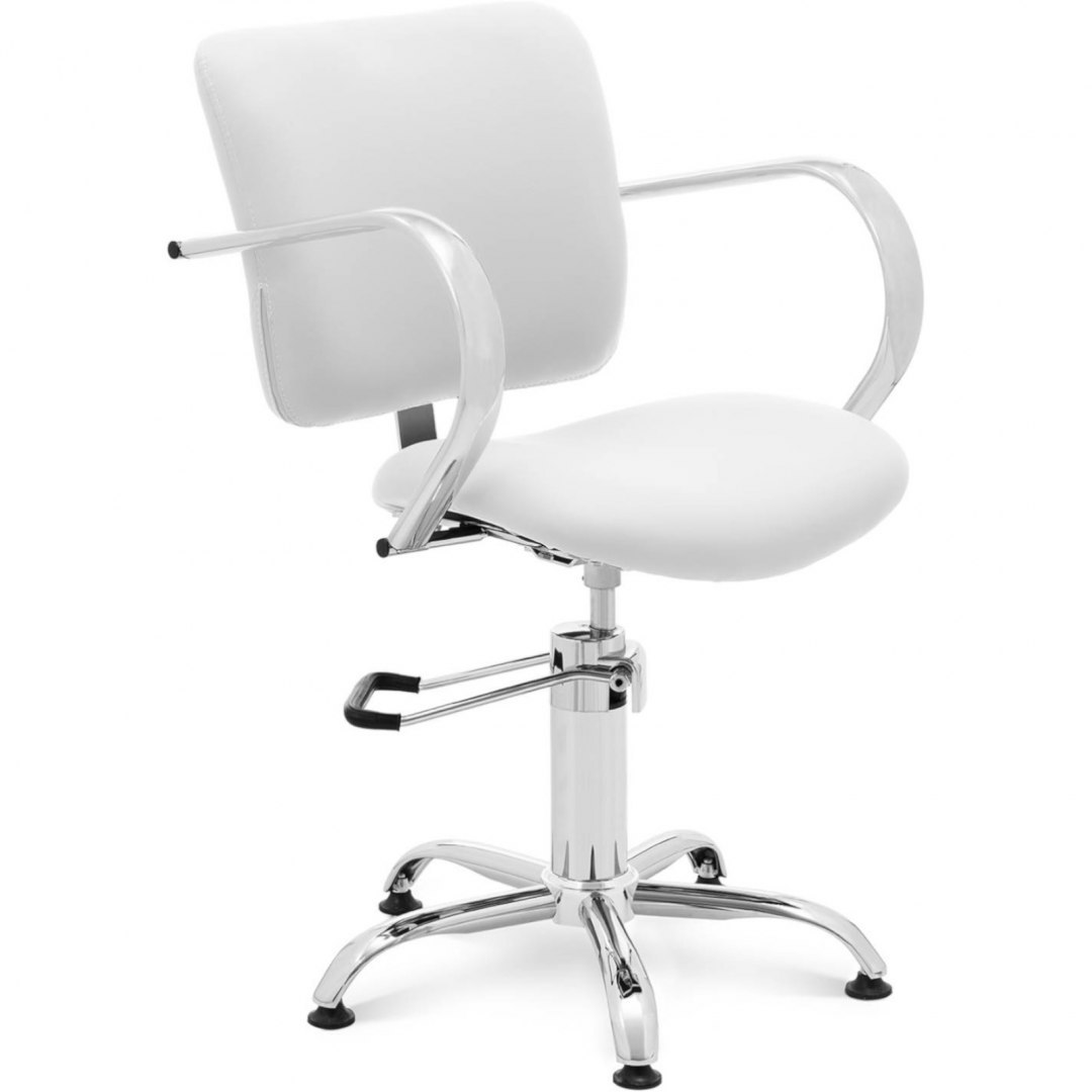Fotel krzesło fryzjerskie barberskie kosmetyczne London White białe Physa Fotel krzesło fryzjerskie barberskie kosmetyczne London White białe Physa