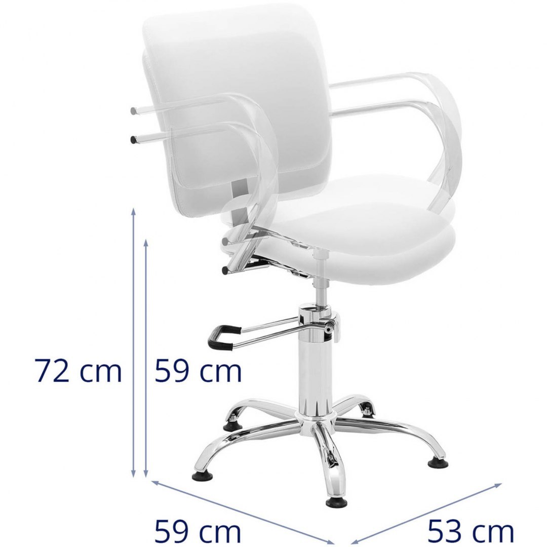 Fotel krzesło fryzjerskie barberskie kosmetyczne London White białe Physa Fotel krzesło fryzjerskie barberskie kosmetyczne London White białe Physa