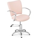 Krzesło fotel fryzjerski kosmetyczny obrotowy Chester Powder Pink różowy Physa