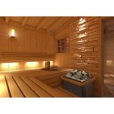 Piec do sauny elektryczny z wbudowanym sterowaniem 3-6 m3 do 110C 400 V 4.5 kW czarno-srebrny UNIPRODO