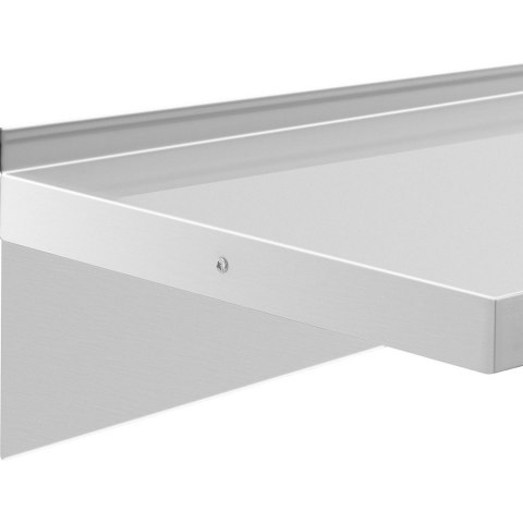 Półka ścienna wisząca kuchenna ze stali do 80 kg 120 x 40 cm Royal Catering Półka ścienna wisząca kuchenna ze stali do 80 kg 120 x 40 cm Royal Catering