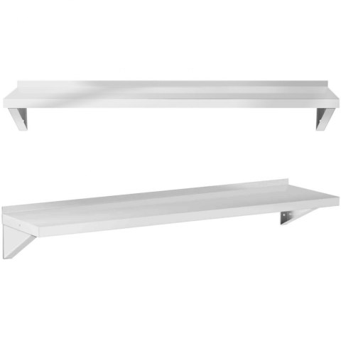 Półka ścienna wisząca kuchenna ze stali do 80 kg 150 x 40 cm Royal Catering Półka ścienna wisząca kuchenna ze stali do 80 kg 150 x 40 cm Royal Catering