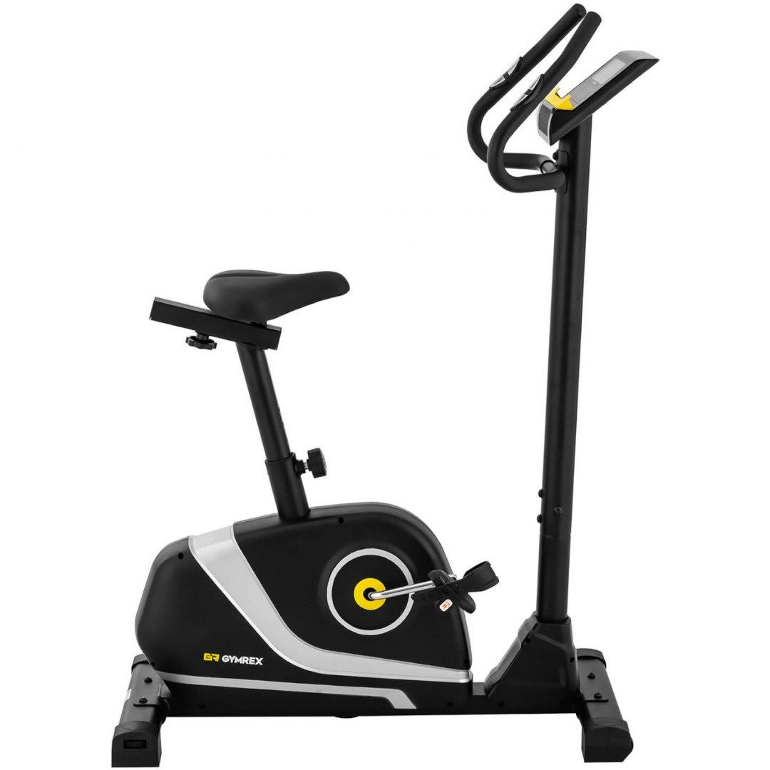 Rower rowerek stacjonarny treningowy z kołem zamachowym 4 kg LCD do 110 kg GYMREX Rower rowerek stacjonarny treningowy z kołem zamachowym 4 kg LCD do 110 kg GYMREX