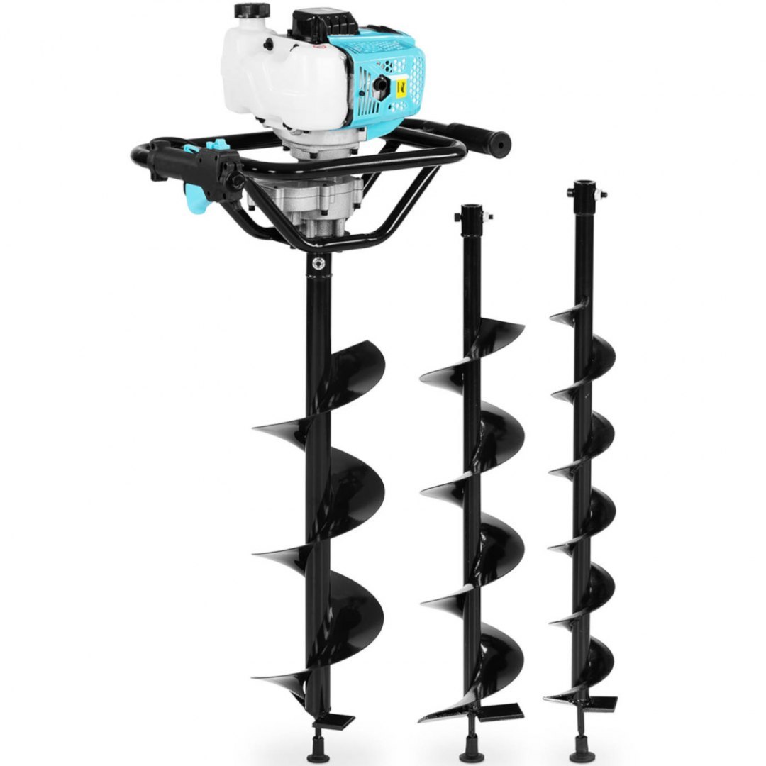 Świder spalinowy wiertnica glebowa 2.1 kW 1.2 l + 3 wiertła Hillvert Świder spalinowy wiertnica glebowa 2.1 kW 1.2 l + 3 wiertła Hillvert