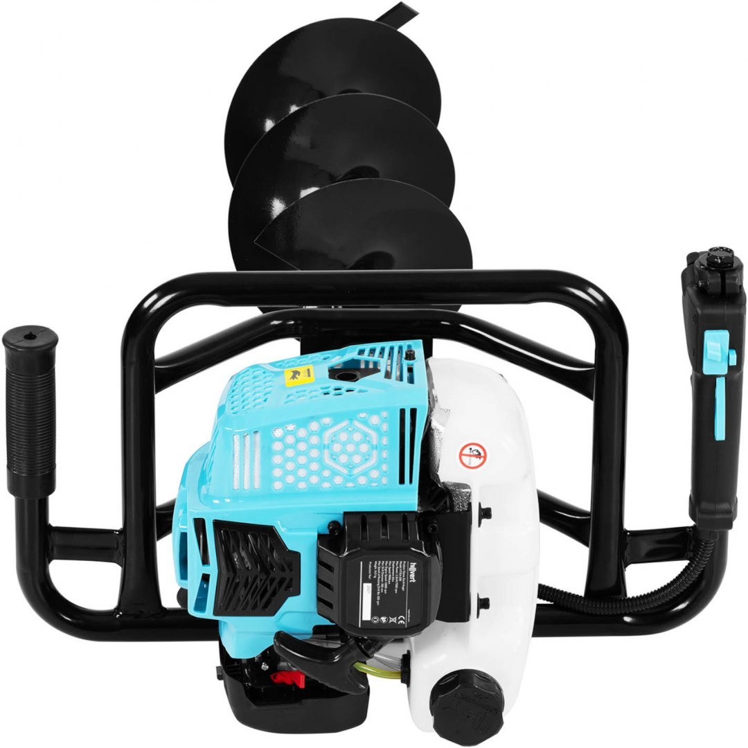 Świder spalinowy wiertnica glebowa 2.1 kW 1.2 l + 3 wiertła Hillvert Świder spalinowy wiertnica glebowa 2.1 kW 1.2 l + 3 wiertła Hillvert