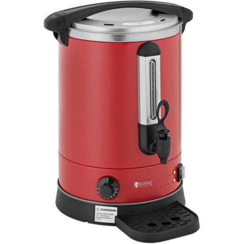 Warnik podgrzewacz do wody z podwójnymi ściankami i ociekaczem 13.5 L 2500 W czerwony Royal Catering Warnik podgrzewacz do wody z podwójnymi ściankami i ociekaczem 13.5 L 2500 W czerwony Royal Catering