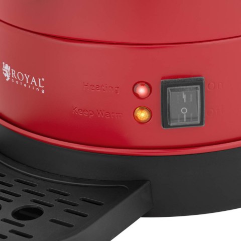 Warnik podgrzewacz do wody z podwójnymi ściankami i ociekaczem 13.5 L 2500 W czerwony Royal Catering Warnik podgrzewacz do wody z podwójnymi ściankami i ociekaczem 13.5 L 2500 W czerwony Royal Catering