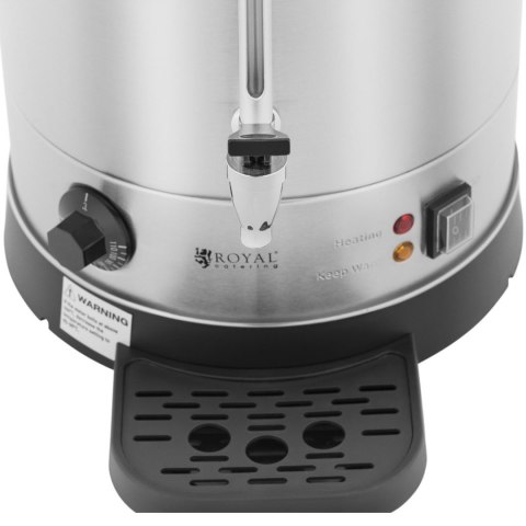 Warnik podgrzewacz do wody z podwójnymi ściankami i ociekaczem 13.5 L 2500 W srebrny Royal Catering Warnik podgrzewacz do wody z podwójnymi ściankami i ociekaczem 13.5 L 2500 W srebrny Royal Catering