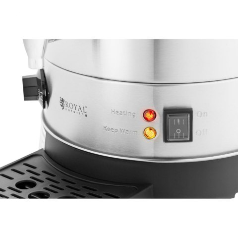 Warnik podgrzewacz do wody z podwójnymi ściankami i ociekaczem 13.5 L 2500 W srebrny Royal Catering Warnik podgrzewacz do wody z podwójnymi ściankami i ociekaczem 13.5 L 2500 W srebrny Royal Catering
