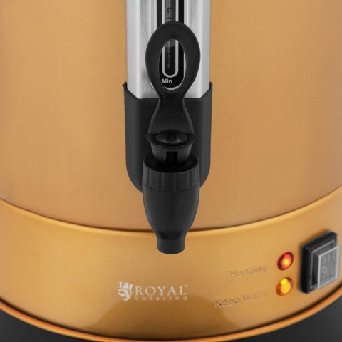 Zaparzacz do kawy herbaty z kranem i tacką ociekową 14 l 1500 W złoty Royal Catering Zaparzacz do kawy herbaty z kranem i tacką ociekową 14 l 1500 W złoty Royal Catering