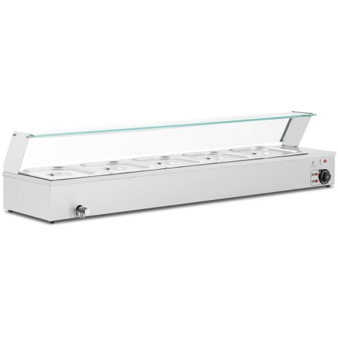 Bemar podgrzewacz do potraw bufet grzewczy z osłoną 5 x GN 1/2 2000 W Royal Catering Bemar podgrzewacz do potraw bufet grzewczy z osłoną 5 x GN 1/2 2000 W Royal Catering
