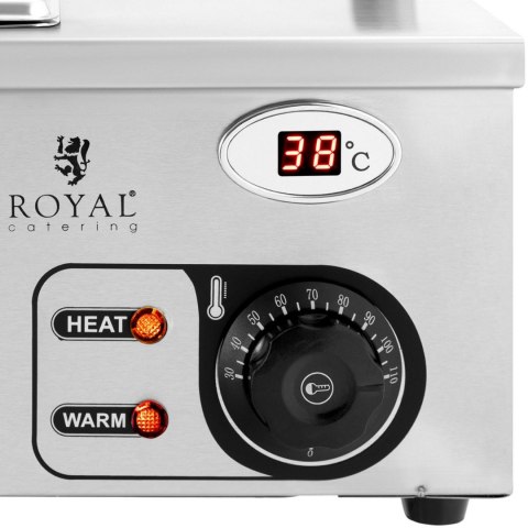 Bemar podgrzewacz do potraw bufet grzewczy z osłoną 5 x GN 1/2 2000 W Royal Catering Bemar podgrzewacz do potraw bufet grzewczy z osłoną 5 x GN 1/2 2000 W Royal Catering