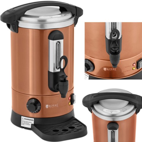 Warnik podgrzewacz do wody z podwójnymi ściankami i ociekaczem 6.1 L 1500 W pomarańczowy Royal Catering Warnik podgrzewacz do wody z podwójnymi ściankami i ociekaczem 6.1 L 1500 W pomarańczowy Royal Catering