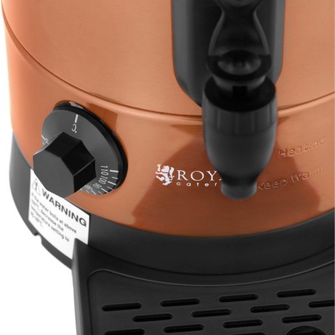 Warnik podgrzewacz do wody z podwójnymi ściankami i ociekaczem 6.1 L 1500 W pomarańczowy Royal Catering Warnik podgrzewacz do wody z podwójnymi ściankami i ociekaczem 6.1 L 1500 W pomarańczowy Royal Catering