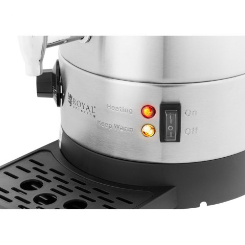 Warnik podgrzewacz do wody z podwójnymi ściankami i ociekaczem 9 L 1500 W srebrny Royal Catering Warnik podgrzewacz do wody z podwójnymi ściankami i ociekaczem 9 L 1500 W srebrny Royal Catering