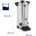 Warnik podgrzewacz do wody z podwójnymi ściankami i ociekaczem 9 L 1500 W srebrny Royal Catering