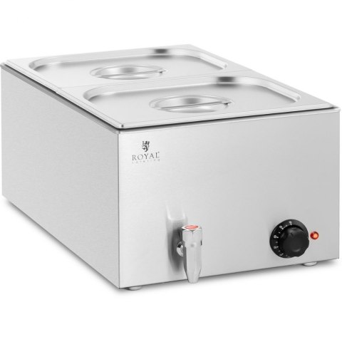 Bemar podgrzewacz elektryczny z kranem 2 x GN 1/2 600 W Royal Catering Bemar podgrzewacz elektryczny z kranem 2 x GN 1/2 600 W Royal Catering