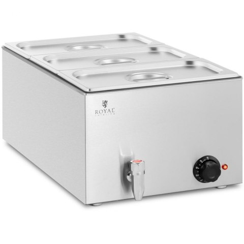 Bemar podgrzewacz elektryczny z kranem 3 x GN 1/3 600 W Royal Catering Bemar podgrzewacz elektryczny z kranem 3 x GN 1/3 600 W Royal Catering