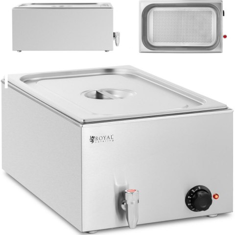 Bemar podgrzewacz elektryczny z kranem GN 1/1 640 W Royal Catering Bemar podgrzewacz elektryczny z kranem GN 1/1 640 W Royal Catering
