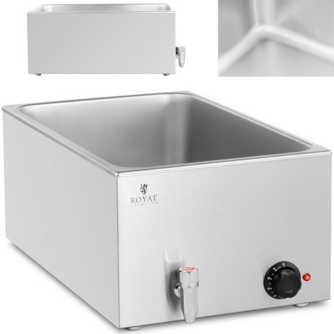 Bemar podgrzewacz elektryczny z kranem do pojemników GN 1/1 600 W Royal Catering Bemar podgrzewacz elektryczny z kranem do pojemników GN 1/1 600 W Royal Catering