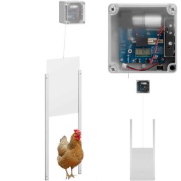 Automatyczna klapa drzwi do kurnika z czujnikiem światła zasilaniem bateryjnym i sieciowym LCD WIESENFIELD