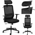 Krzesło fotel biurowy ergonomiczny z oparciem siatkowym zagłówkiem i wieszakiem wys. 40-50 cm FROMM&amp;STARCK