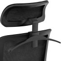 Krzesło fotel biurowy ergonomiczny z oparciem siatkowym zagłówkiem i wieszakiem wys. 40-50 cm FROMM&amp;STARCK