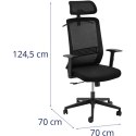 Krzesło fotel biurowy ergonomiczny z oparciem siatkowym zagłówkiem i wieszakiem wys. 40-50 cm FROMM&amp;STARCK