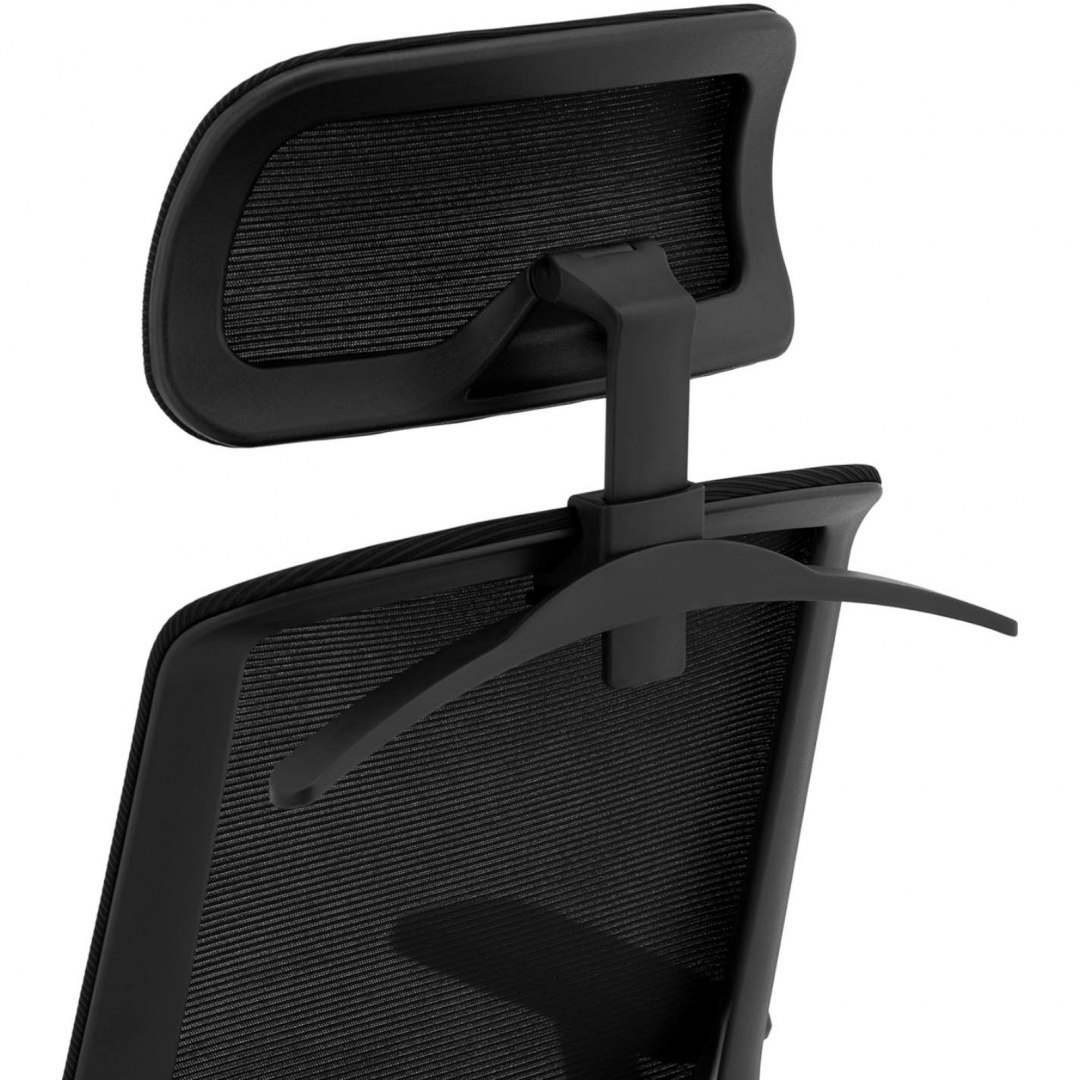 Krzesło fotel biurowy ergonomiczny z oparciem siatkowym zagłówkiem i wieszakiem wys. 47-57 cm FROMM&STARCK Krzesło fotel biurowy ergonomiczny z oparciem siatkowym zagłówkiem i wieszakiem wys. 47-57 cm FROMM&STARCK