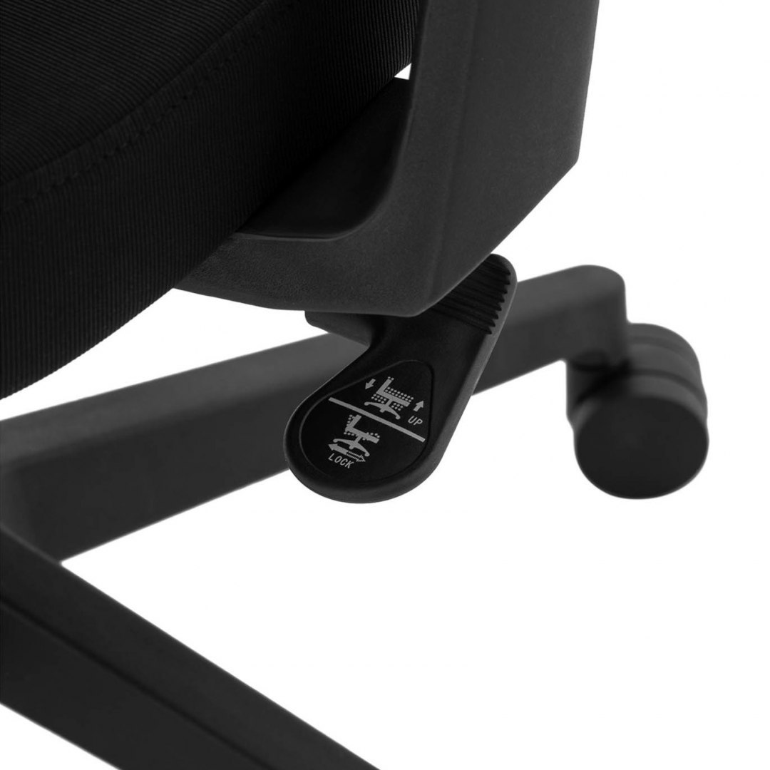 Krzesło fotel biurowy ergonomiczny z oparciem siatkowym zagłówkiem i wieszakiem wys. 47-57 cm FROMM&STARCK Krzesło fotel biurowy ergonomiczny z oparciem siatkowym zagłówkiem i wieszakiem wys. 47-57 cm FROMM&STARCK